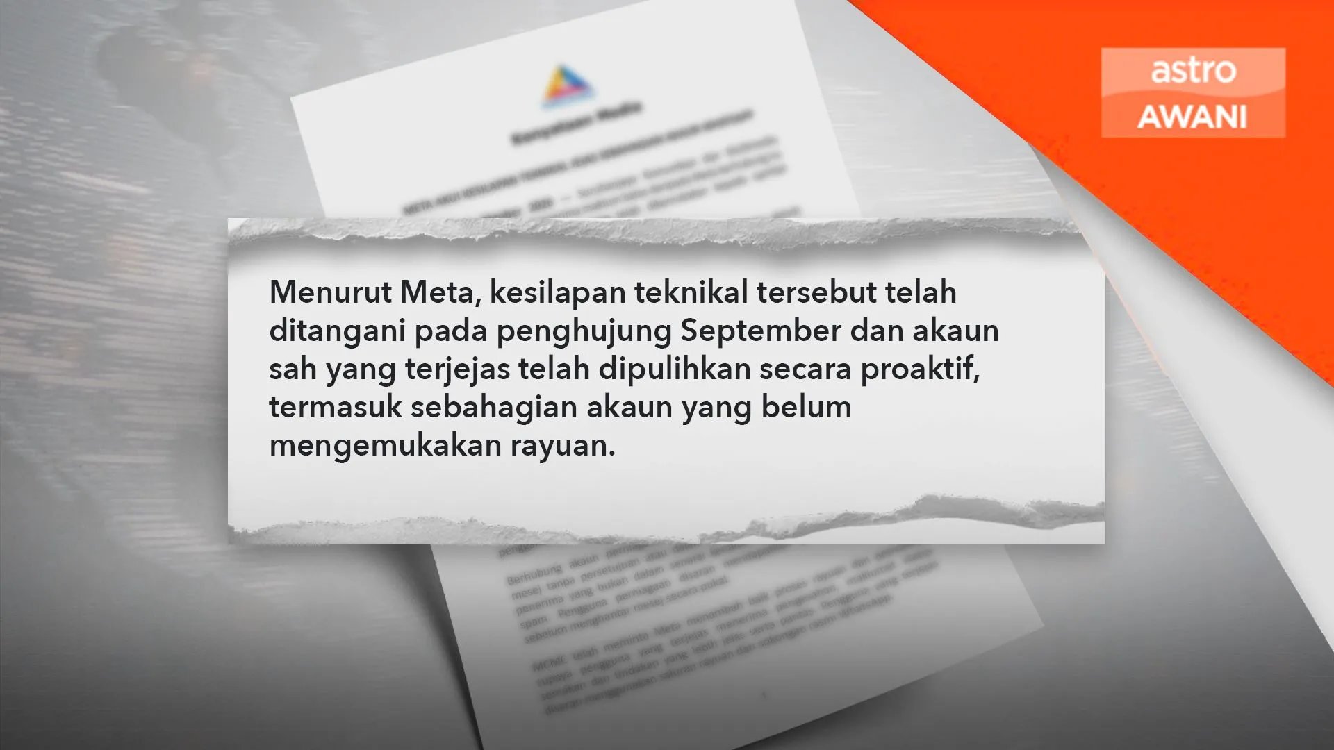Meta akui kesilapan teknikal jejas sebahagian akaun WhatsApp