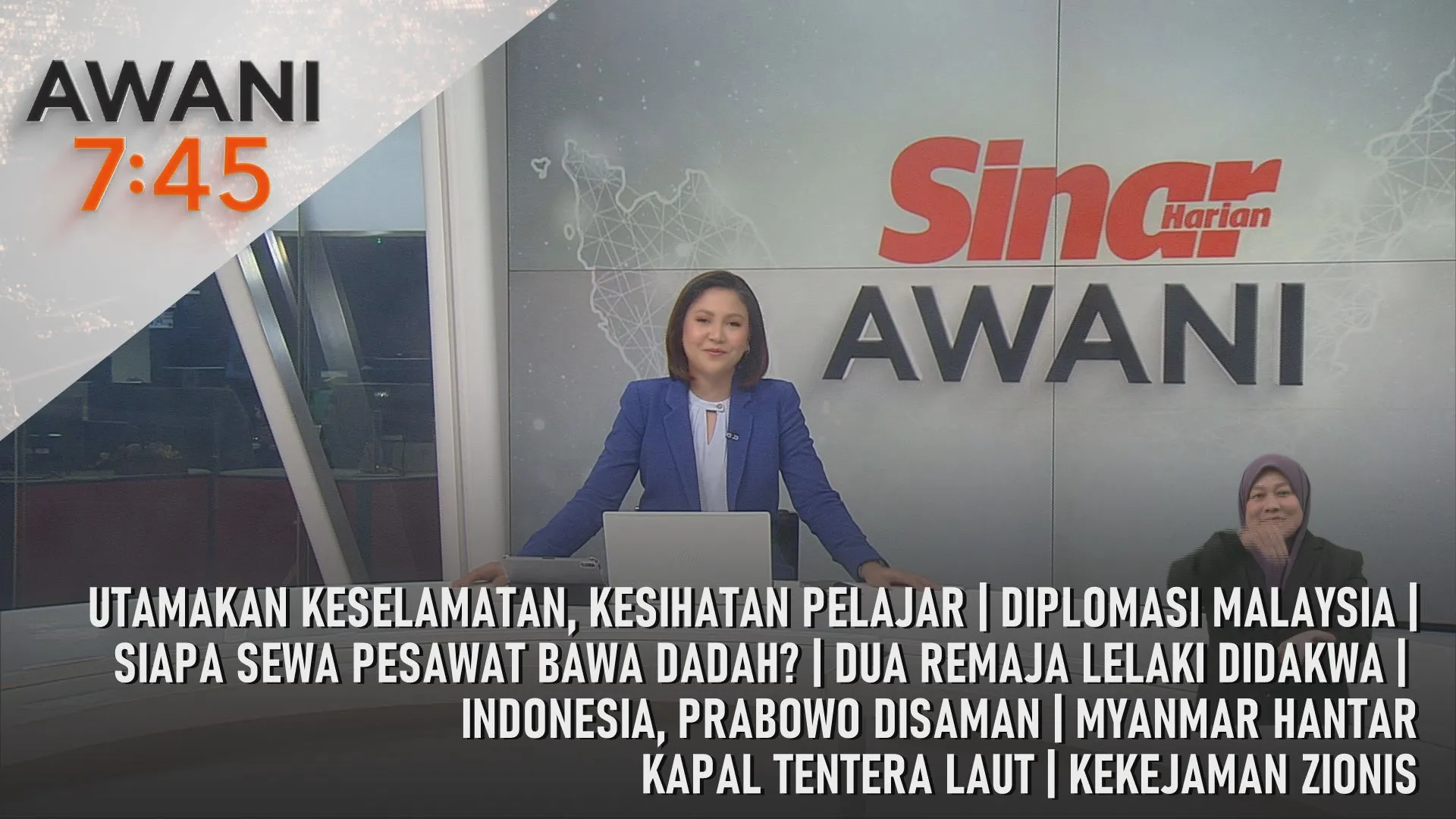 AWANI 7:45 [08/10/2026] – Utamakan Keselamatan, Kesihatan Pelajar | Siapa Sewa Pesawat Bawa Dadah? | Indonesia, Prabowo Disaman | Myanmar Hantar Kapal Tentera Laut | Kekejaman Zionis