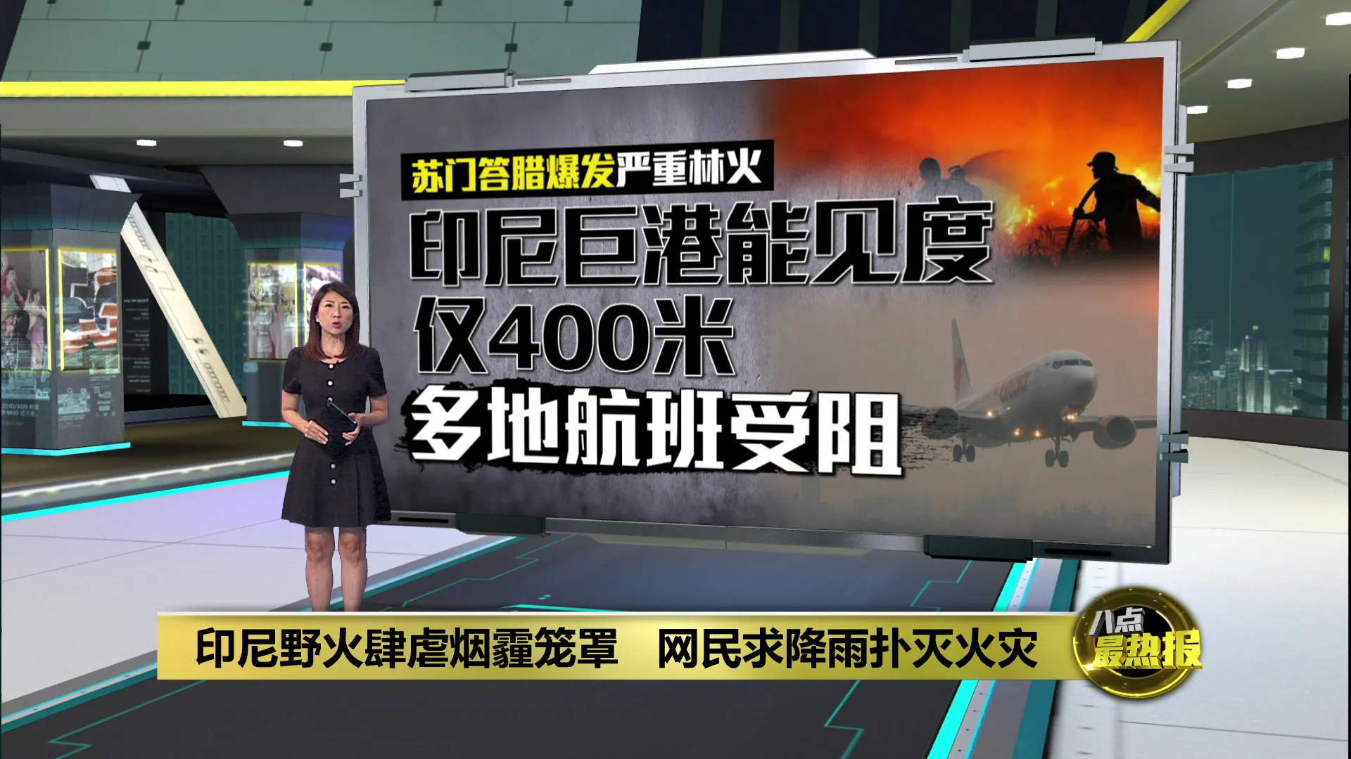 印尼野火肆虐烟霾笼罩   网民求降雨扑灭火灾