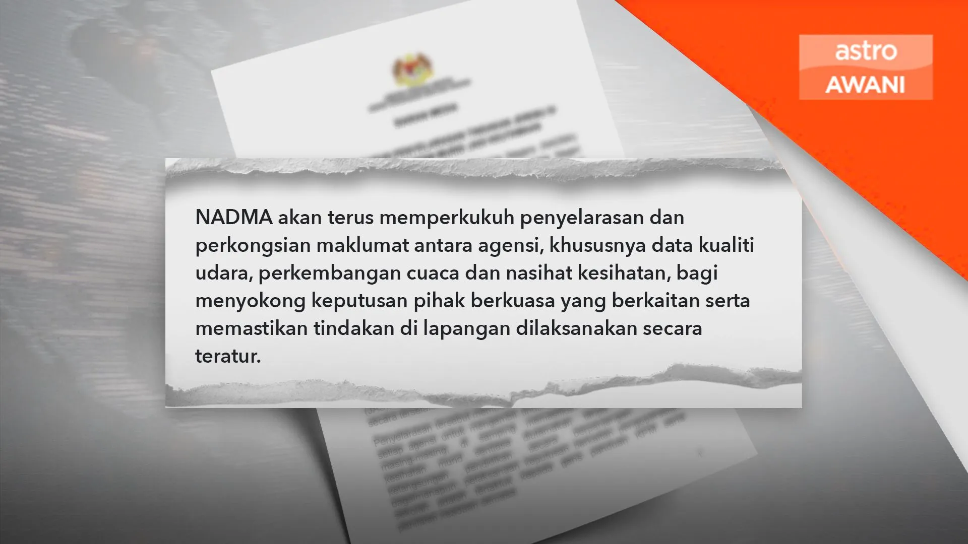 NADMA perkukuh tindakan jerebu, keselamatan murid diutamakan
