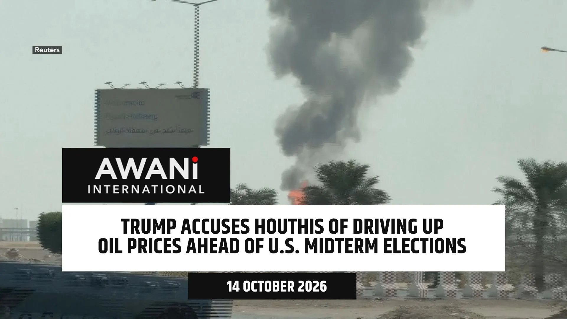 Trump accuses Houthis of driving up oil prices ahead of U.S. midterms