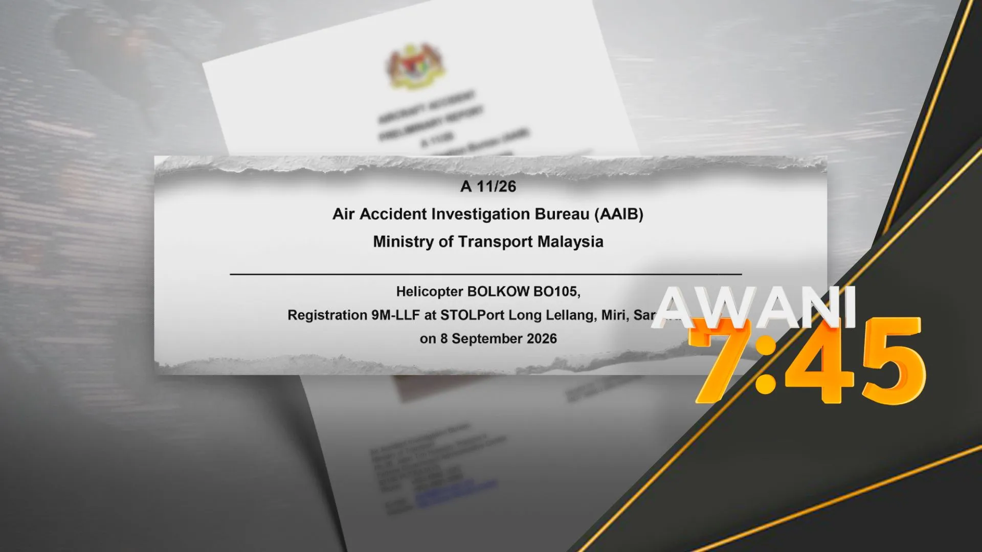 Nahas helikopter Ulu Baram: Keadaan cuaca baik, juruterbang miliki sijil perubatan sah - Laporan awal