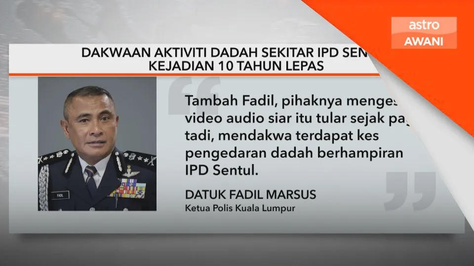 Kes edar dadah berhampiran IPD Sentul kejadian lama