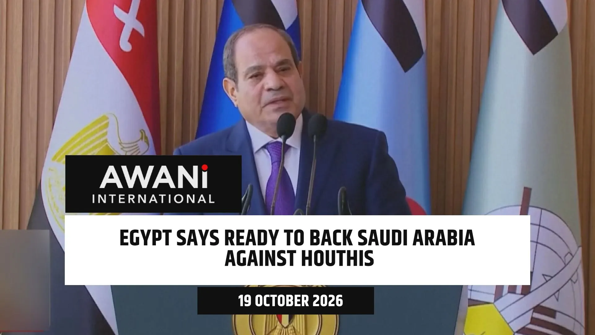 Egypt says ready to back Saudi Arabia against Houthis