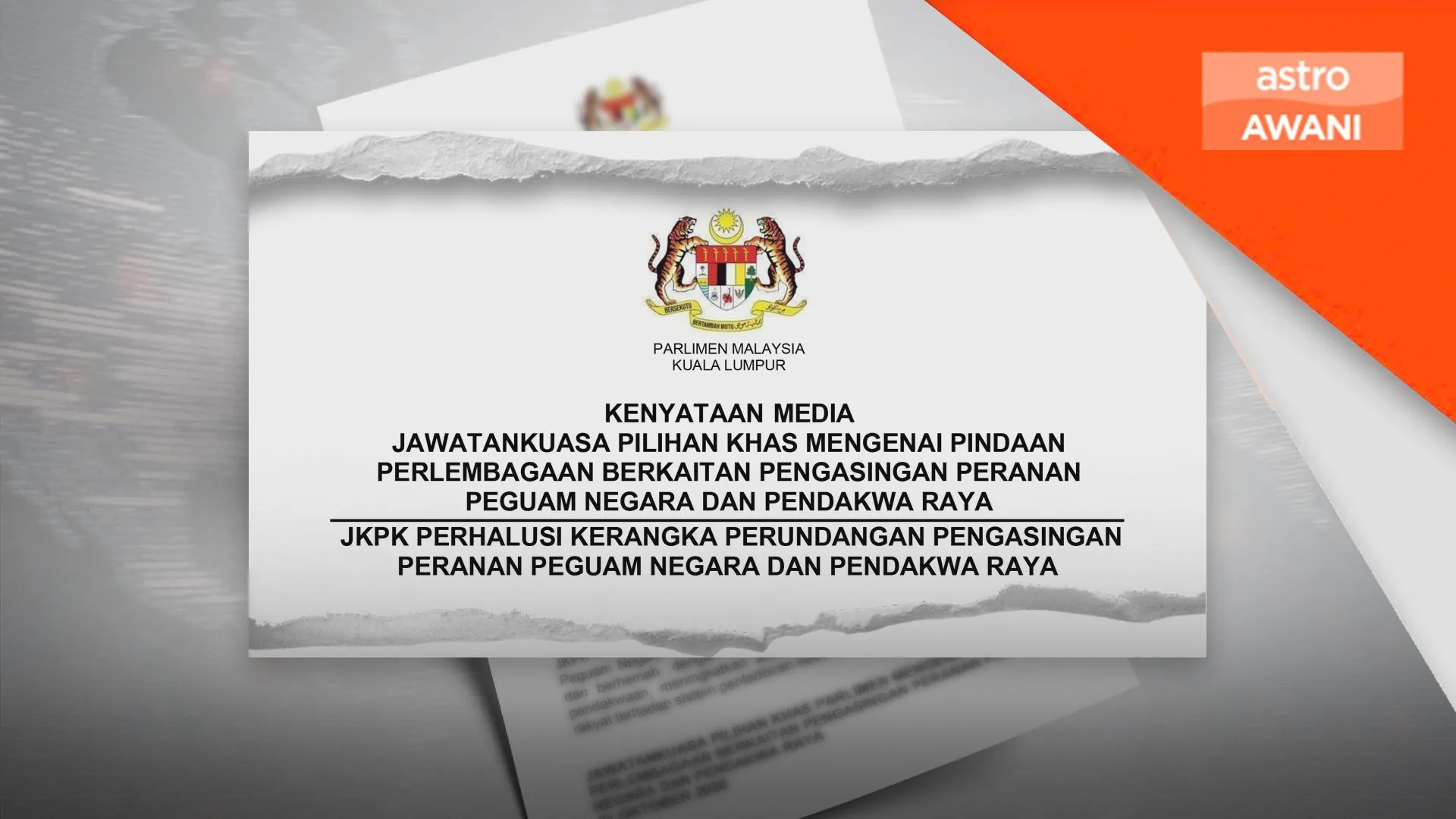 Perhalusi cadangan pengasingan Peguam Negara, Pendakwa Raya