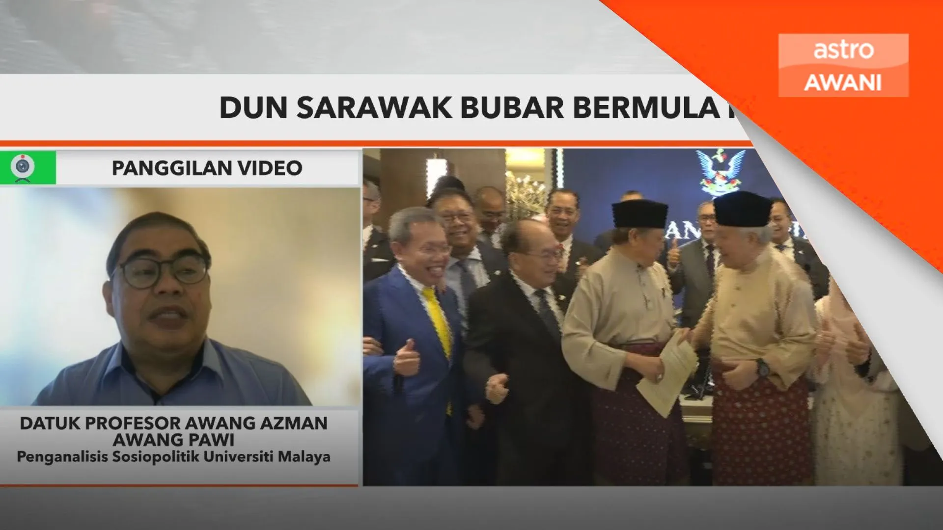 DUN Sarawak bubar bermula Isnin | Profesor Dr Awang Azman