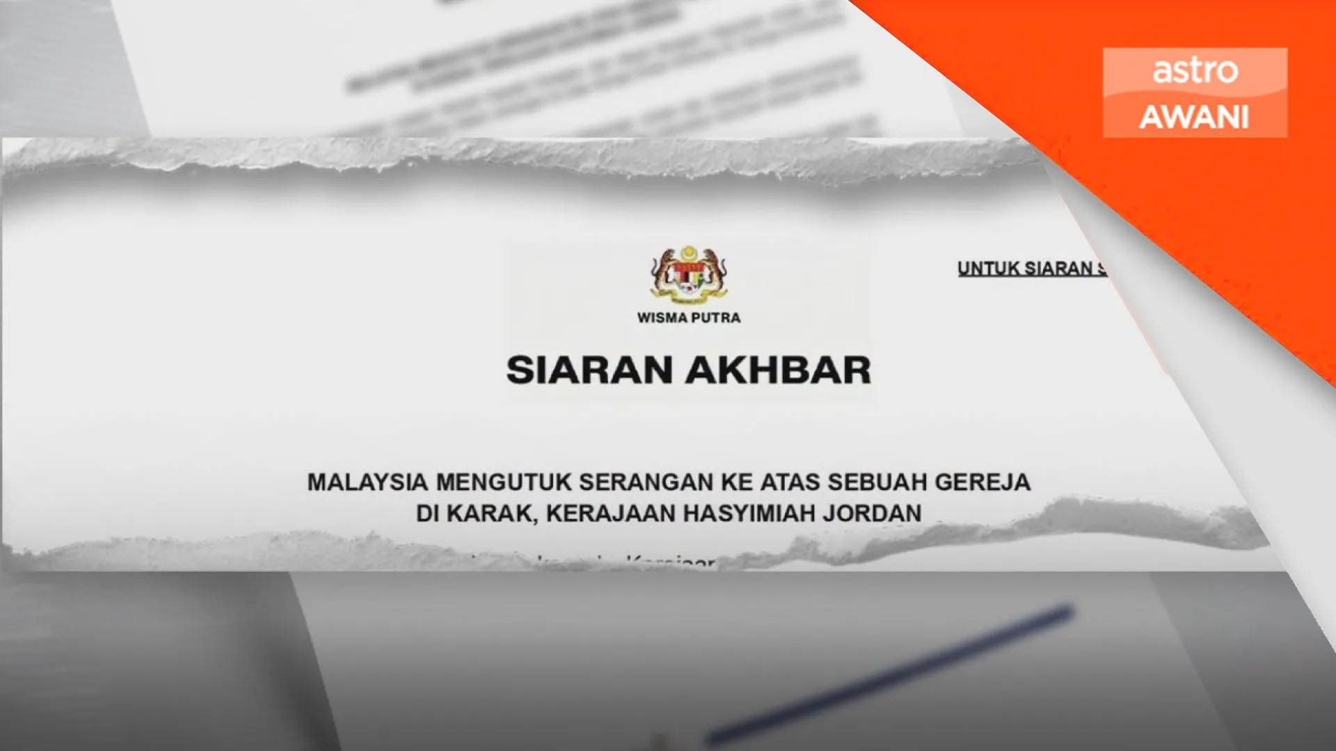 Malaysia kutuk serangan pelampau ke atas gereja di Karak, Jordan