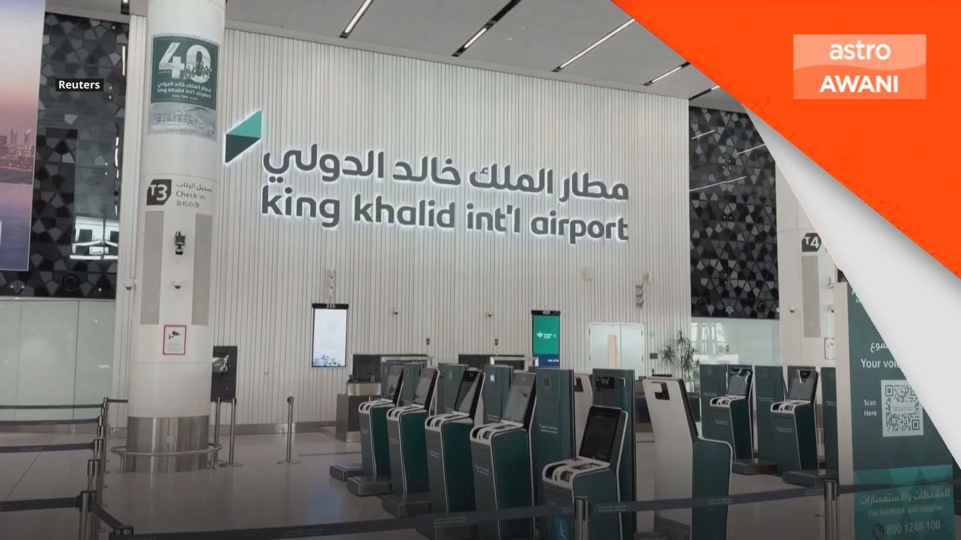 Lapangan terbang Riyadh dibuka semula secara berperingkatLapangan Terbang Antarabangsa Raja Khalid di Riyadh kembali beroperasi secara berperingkat selepas digantung susulan siri serangan Houthi