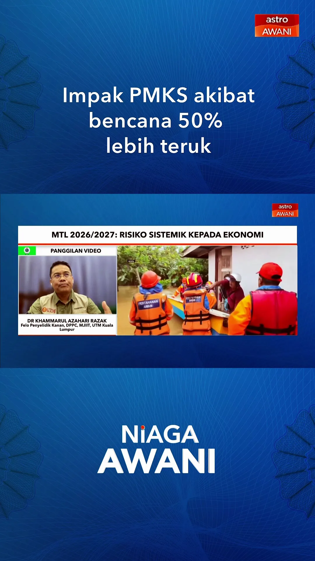 Impak PMKS akibat bencana 50% lebih teruk