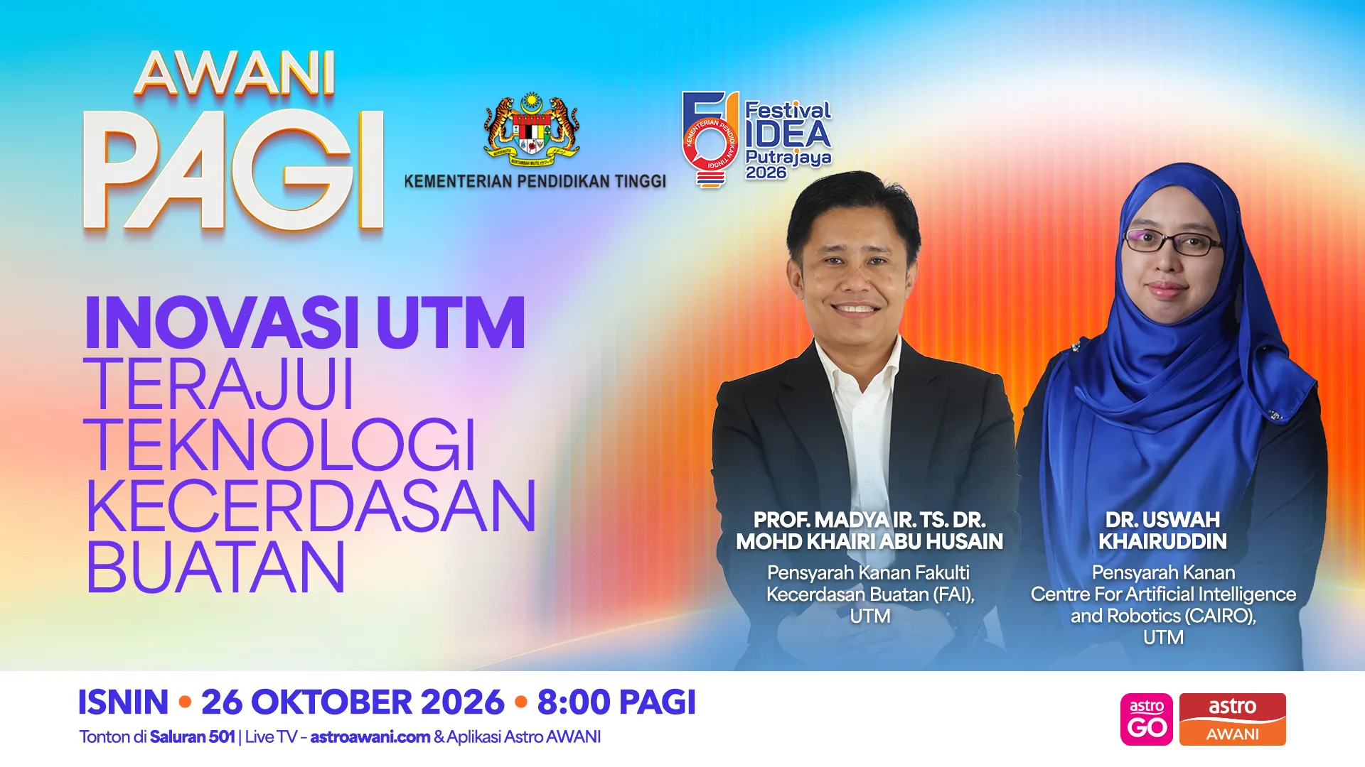 Awani Pagi: Inovasi UTM Terajui Teknologi Kecerdasan Buatan