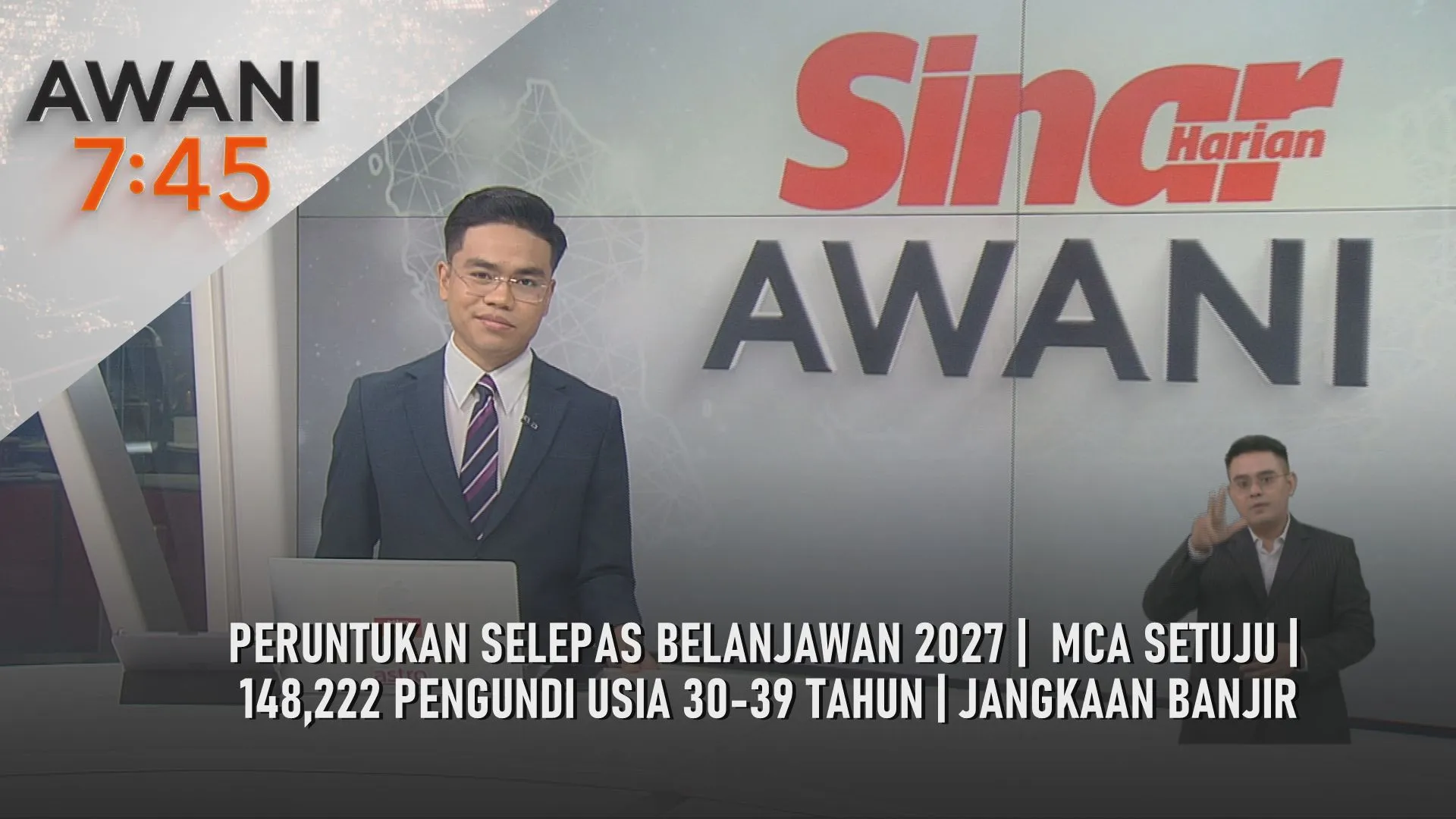 AWANI 7:45 [30/10/2026] – Peruntukan Selepas Belanjawan 2027 |  MCA Setuju | 148,222 Pengundi Usia 30-39 Tahun